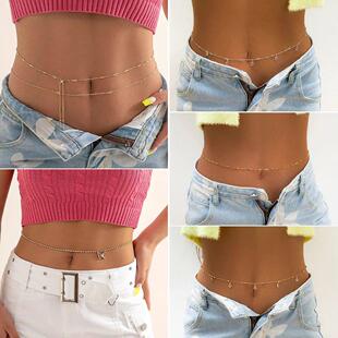 Metal Double Pants Hop Sexy Fashion Chain Hip Layer