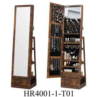 落地穿衣镜家用立式 大容量首饰柜可置物收纳一体镜子收纳全身镜子