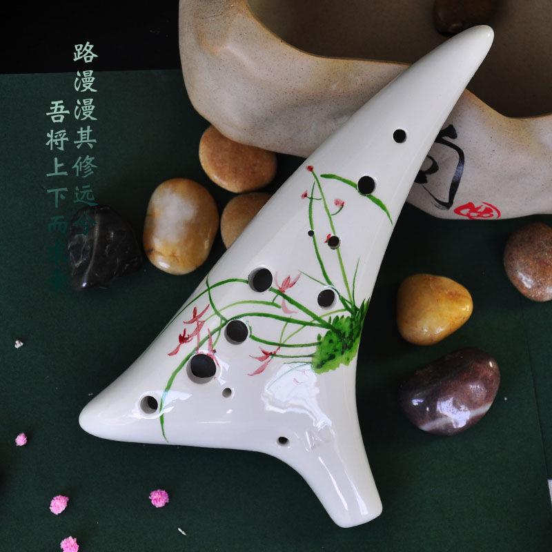 高档玥音12孔调音C调陶笛12AC陶笛埙初习学教中学成人学用送全套