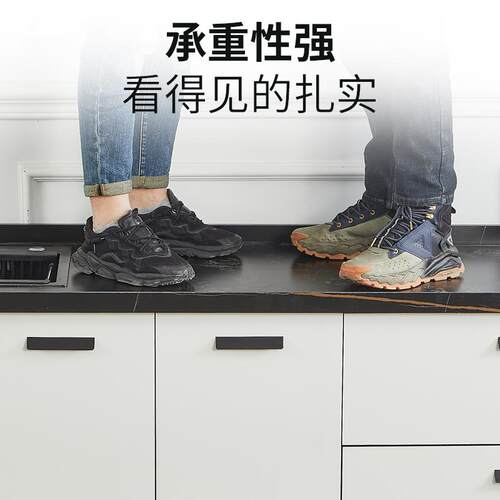 9C岩板厨房橱柜家用304不锈钢水槽柜灶台柜橱柜一体租房用简易厨