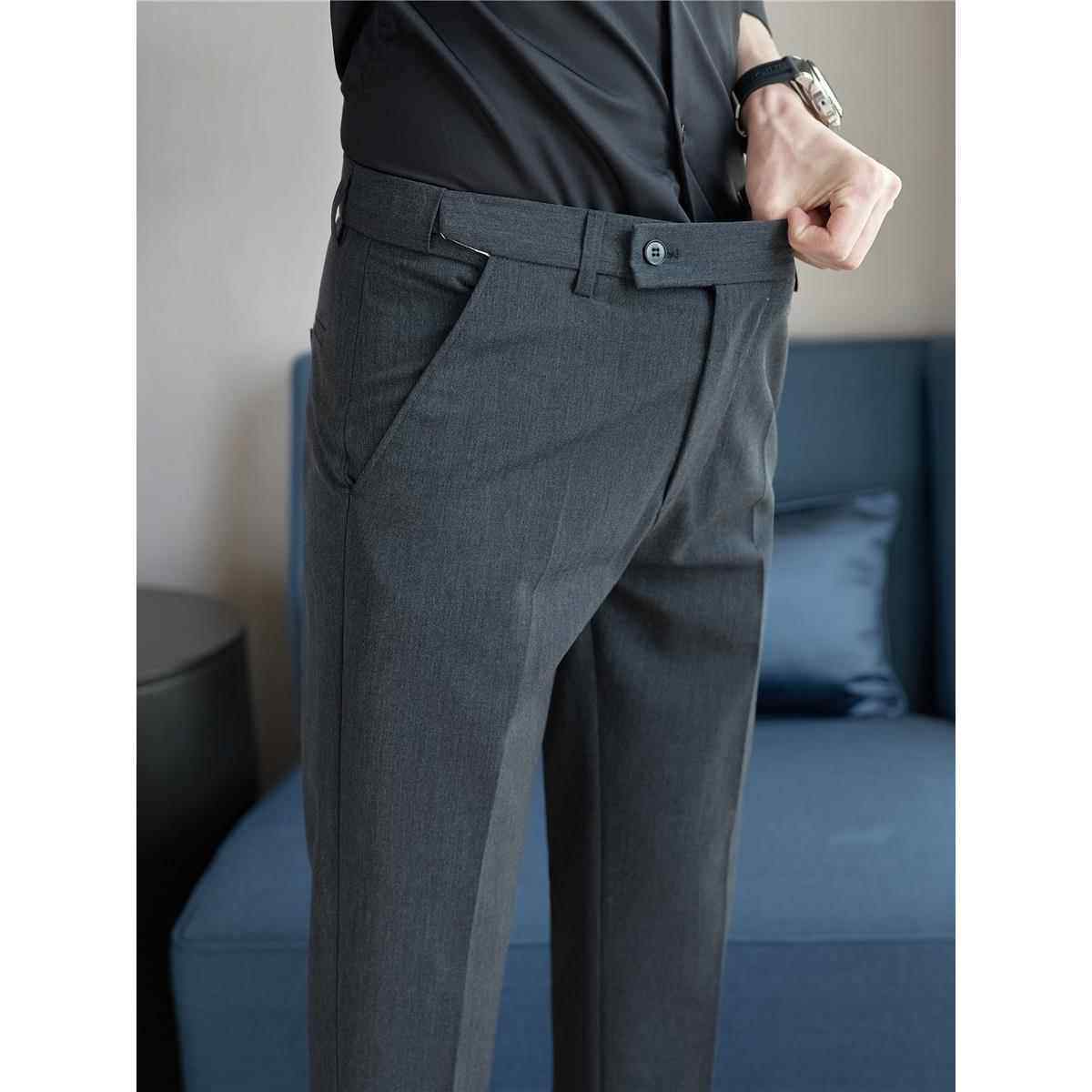 2026男士松紧腰休闲九分西裤修身小脚感垂感西装男裤0119w,男装,西裤,淘宝优惠券,粉丝福利购,淘宝优惠卷