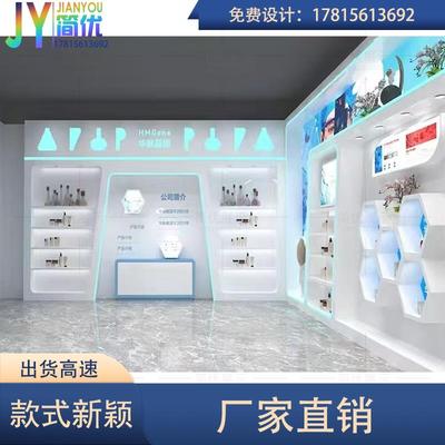 公司展厅展示柜定制产品科技感带灯样品展柜烤漆直播间美容院柜台