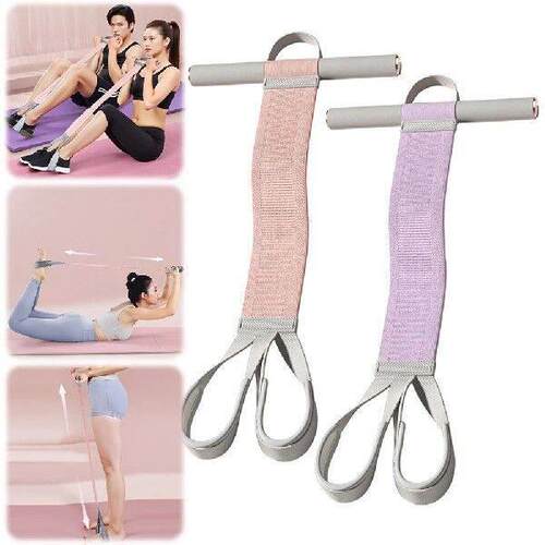Resistance Band with Handles Non-Slip Elastic Band Sit Up