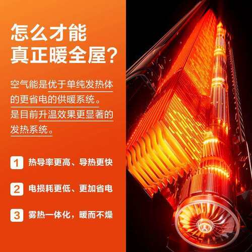 中普斯特取暖器暖风机家用客厅全屋大面积室内冬制冷热空气能