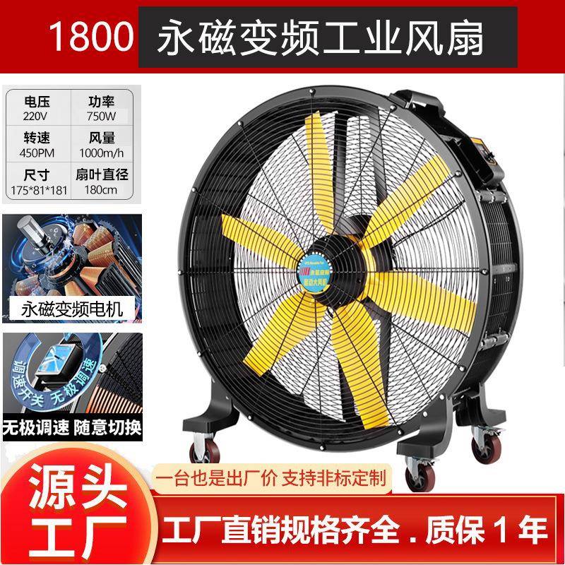 工业风扇变频移动式强力落地扇大功率工厂仓库排风扇工业电风扇