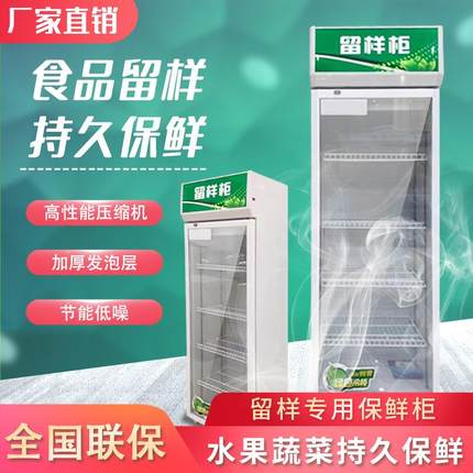 食品留样柜幼儿园小型冷藏柜食堂蔬菜水果保鲜柜立式家商用展示柜