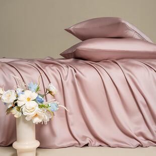 极简纯色80支莱赛尔天丝四件套夏季 冰丝裸睡凉感丝被套床单三件套