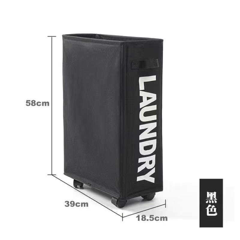 牛津布瑜伽垫轮子家居洗衣脏衣篮
