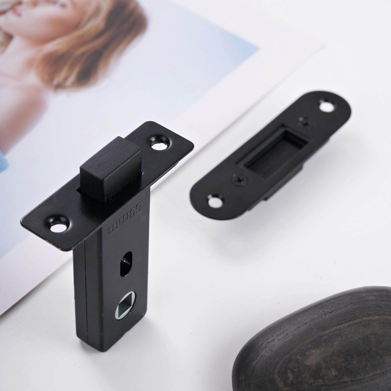 房门锁磁吸门锁磁力锁体执手配面板自动吸力锁舌磁吸静音磁性锁利