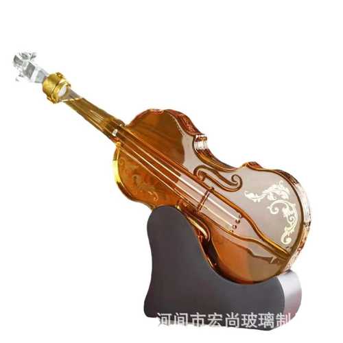 小提琴吉他造型泡酒瓶异型储酒器透明密封高档洋酒加厚玻璃泡酒瓶