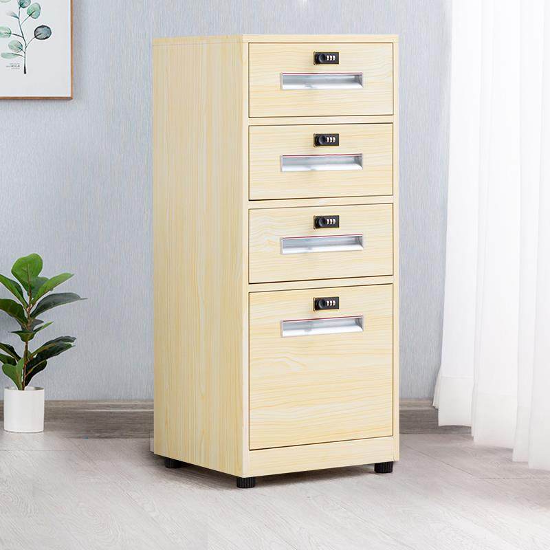 办公室密码锁文件柜矮柜桌边带抽屉档案资料收纳柜收纳小铁皮柜子