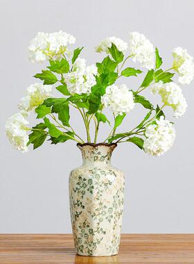 手感保湿仿真花清新木绣球雪球假花花束店铺橱窗装饰婚庆端花艺