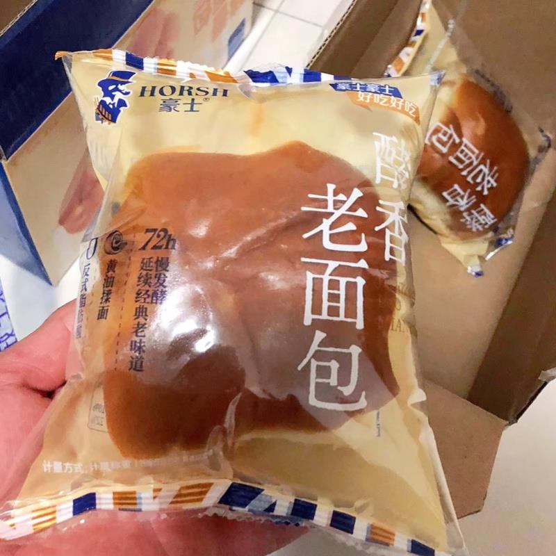 新日期豪士酵香老面包软面包营养早餐手撕拉丝面包怀旧下午茶零食