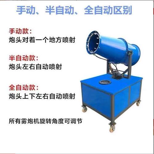 工地炮雾机工业除尘器环保雾化机除尘50自动雾炮机小型雾炮喷雾机