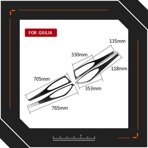 适用罗密欧阿尔法Giulia汽车碳纤维车门装饰面板贴改装内饰配件