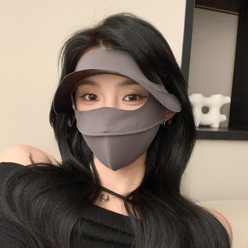 紫外线男女帽檐防晒一体面罩面罩