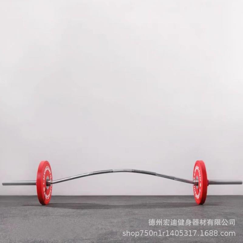 水牛杆健身力量训练杠铃杆大弯杆弧形深蹲杆商用大孔径轴承杠铃杆