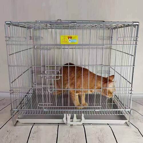 乐佳狗笼中小型犬带厕所加粗宠物笼室内可携式折叠小兔笼鸡笼猫笼