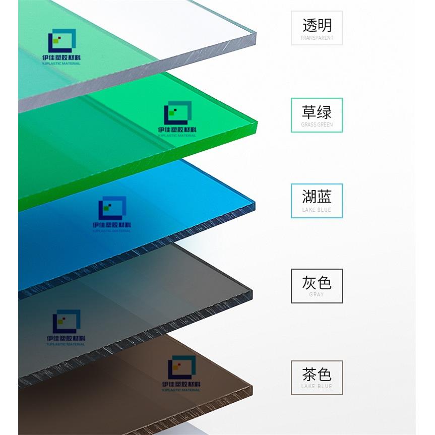 窗户雨棚车棚用板PC板耐力板pvc透明板阳光板实心聚碳酸酯板加工