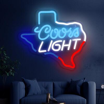 Coors Light 啤酒霓虹灯酒吧男人洞穴艺术墙壁装饰led灯牌