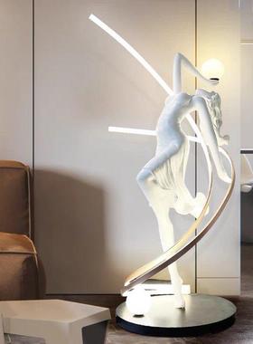 女神雕塑落地灯酒店大堂售楼处样板房窗柜工作室抽象艺术饰品
