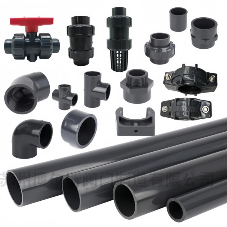 化工UPVC国标PN16耐酸碱UPVC弯头PVC管工业给水管件upvc32 50 110