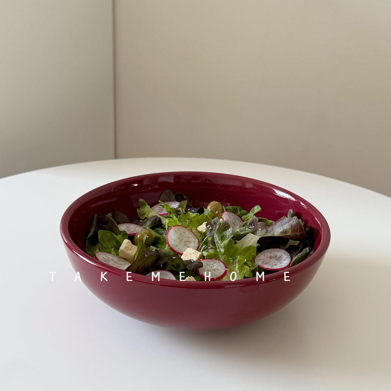 takemehome漂亮陶瓷大汤碗咖喱饭碗沙拉碗家用炖菜碗pho碗深汤碗