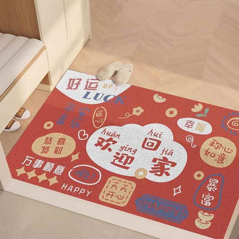 2025新款地垫入户门垫进门口免打理pvc地毯玄关脚垫高级感耐脏