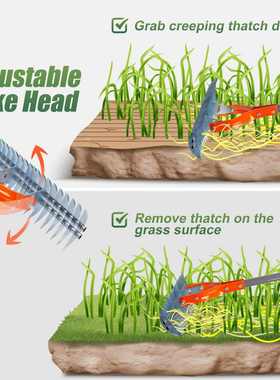Walensee Thatch Rake 15-Inch Lawn Thatching Rake 草坪草耙
