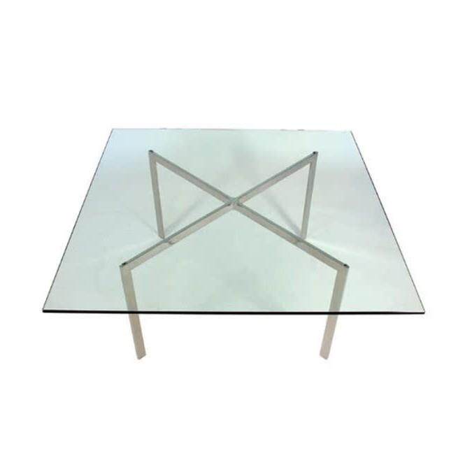 Tugendhat Table图根哈特茶几不锈钢巴塞罗那钢化玻璃茶几咖啡桌