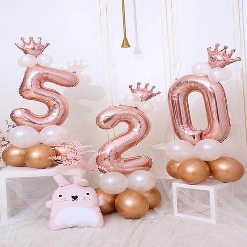 1st 1 2 3 4 5 6 7 8 9 Years Old Happy Birthday Number Foil B