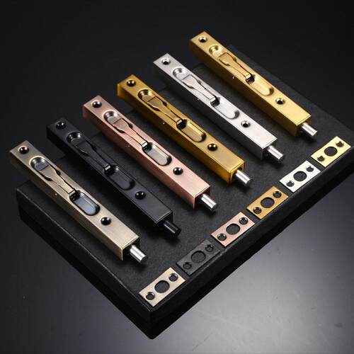 304不锈钢盒式插销双开门插闩箱式子母门天地门栓加长隐形暗插销