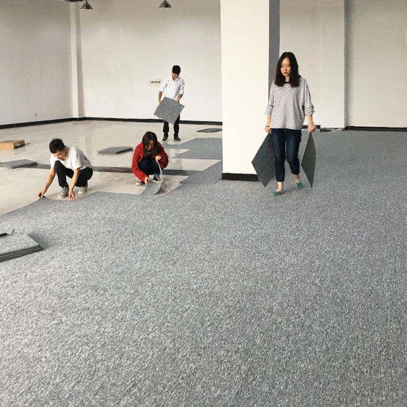 办公地毯全商业广场拼接水泥地面直接铺设大面积地垫地毯地砖