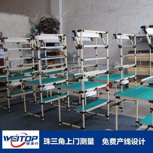 供应精益线棒工作台滑轮移动式车间维修焊锡台带围挡防静电操作台