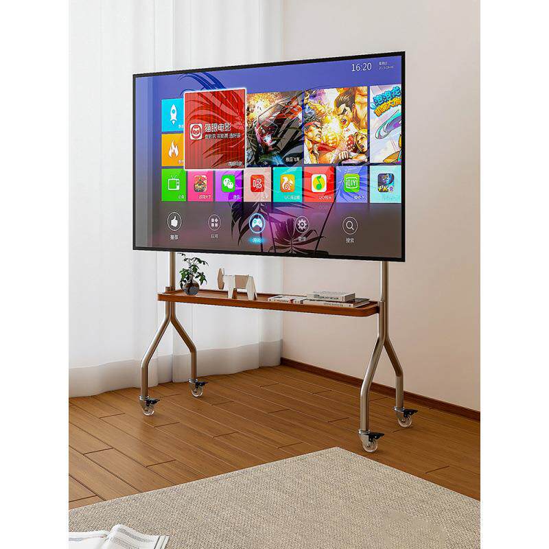 电视落地支架客厅卧室不锈钢艺术移动式现代简约挂架43-80寸家用