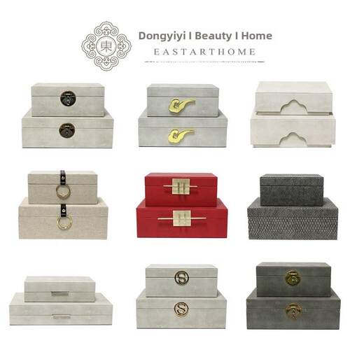 新式中国风首饰盒现代家装样板房软装书房卧室梳妆台装饰盒