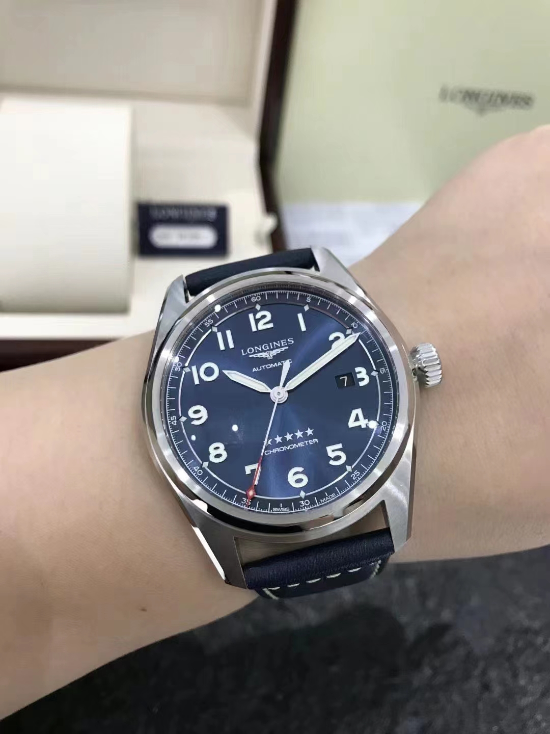 98新浪琴五星上将先行者系列42mm自动机械手表 男款L3.811.4.93.0