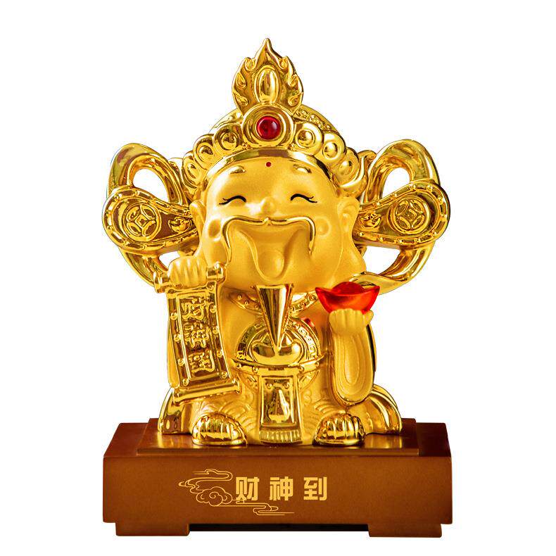 绒沙金摆件沙金财神家居摆件财源广进财神到树脂工艺品商务开业礼