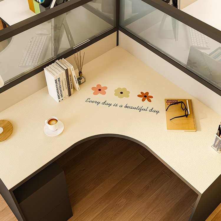 办公桌垫转角书桌垫拐角i型弧形学习写字台办公防水油桌面保护垫