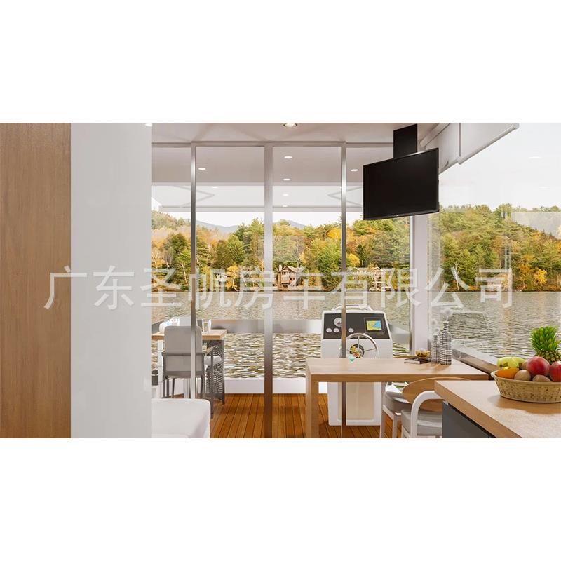 文旅景区可移动民宿酒店 豪华游艇水上移动船屋别墅太空舱 自驾游