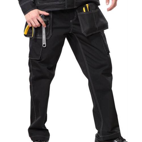 安大叔JJ-C327防护工作裤涤棉斜纹耐磨珠帆布户外工作建筑码头