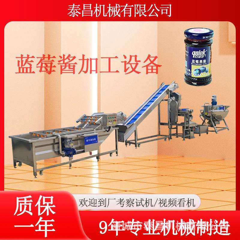 蓝莓酱生产线菠萝酱加工机器小型白桃酱浓缩机器橘子浆加工设备