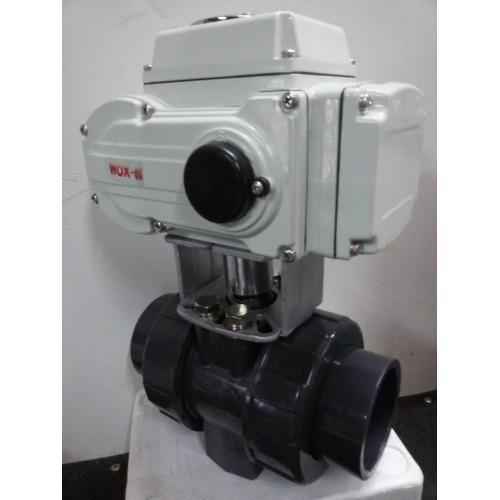 电动PVC球阀 Q911F-10S 电动球阀 工业PVC球阀 耐酸碱球阀