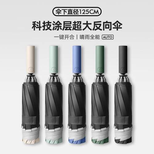 logo折伞黑胶晴雨反光两用伞坐