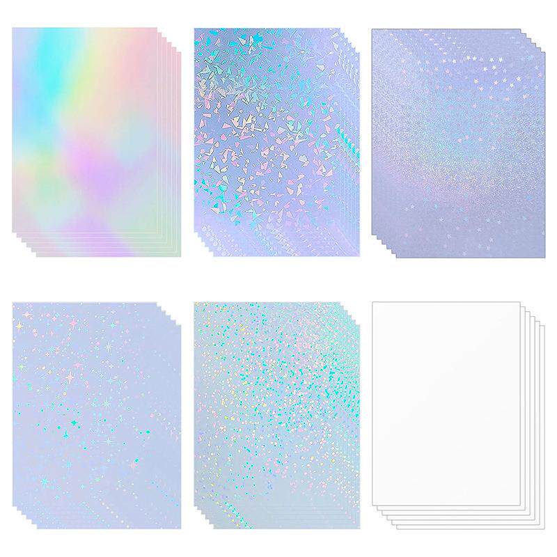 a4冷裱膜自粘bopp保护膜咕卡照片纸透明彩虹镭射不干胶冷压覆盖膜