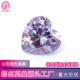 莫桑厂家直供紫色心形莫桑钻 爱心形刻面紫色莫桑石镶嵌饰品裸石