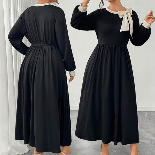 Large size three-dimensional dress for women, slimming