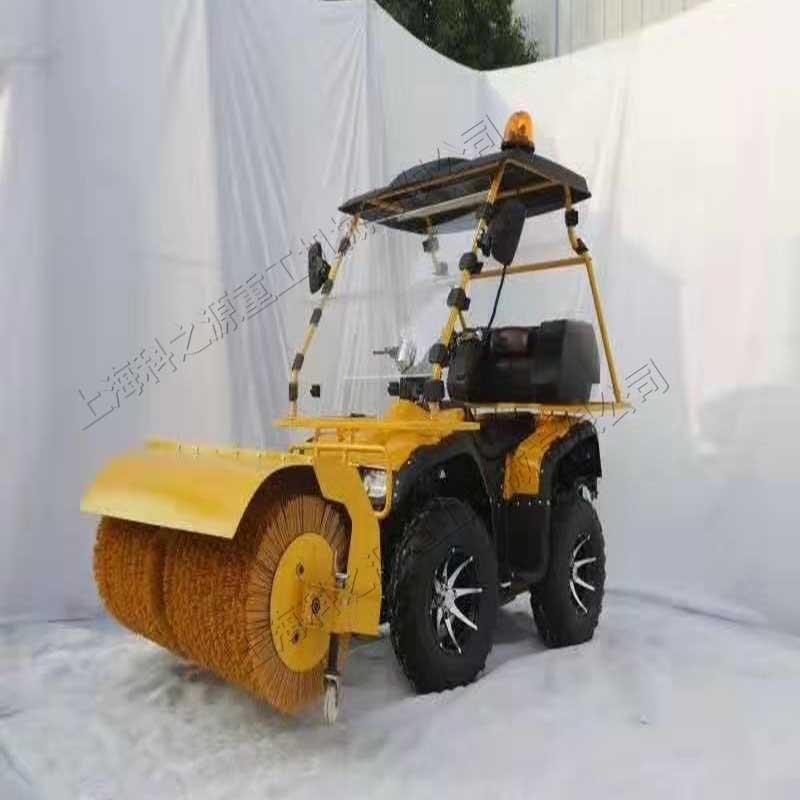 现货小型除雪车 座驾式可倾斜毛刷除雪车 马路小区物业扫地机