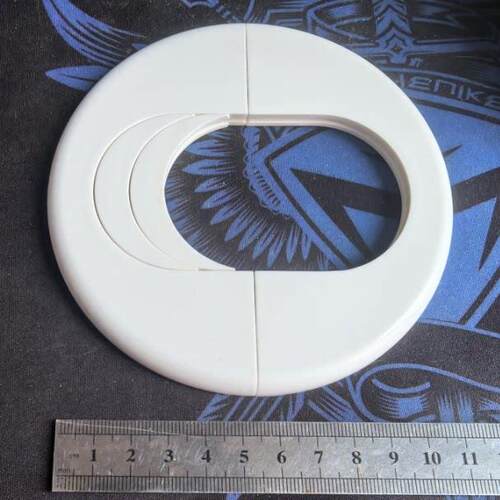 空调孔装饰盖加宽斜管洞口遮挡神器椭圆形边大号分体遮丑堵洞盖板