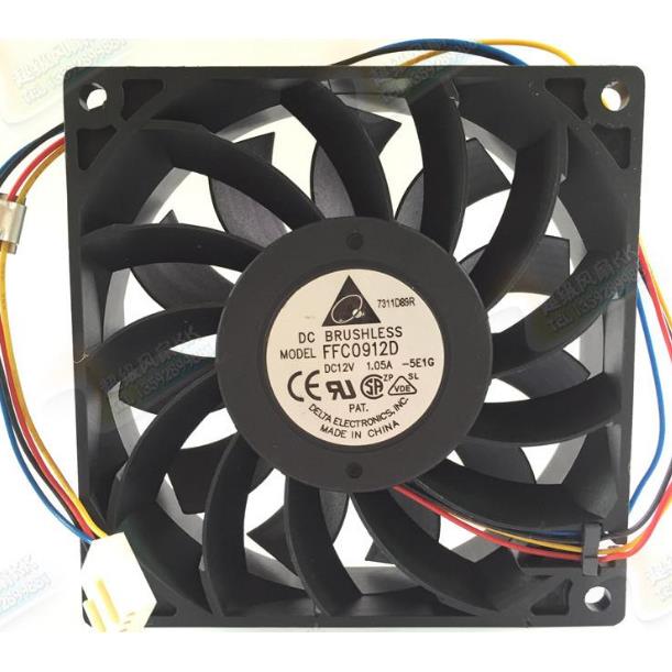 台达FFC0912D902512V1.05A9CM9厘米4线PWM暴力机箱风扇
